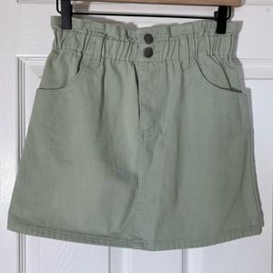 Gianni Bini Sage Green Denim Mini Dress